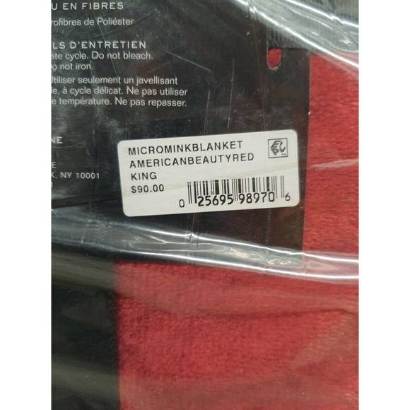 NEW Ralph Lauren Classic Micromink Blanket Valentine Red SOFT King Size 108"x90" - Picture 3 of 6
